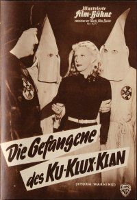 7a273 STORM WARNING German program '59 Ginger Rogers, Ronald Reagan & Ku Klux Klan, different!