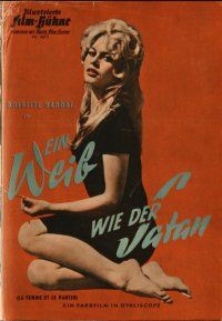 7a280 WOMAN LIKE SATAN German program '59 La Femme et le Pantin, sexy Brigitte Bardot, different!
