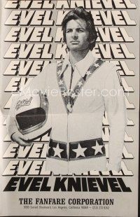 7a422 EVEL KNIEVEL pressbook '71 great images of George Hamilton as THE daredevil!