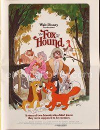 7a426 FOX & THE HOUND pressbook '81 two friends who didn't know they were supposed to be enemies!