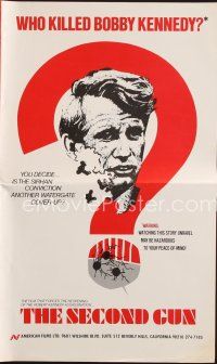 7a475 SECOND GUN pressbook '75 assassination conspiracy documentary, who killed Bobby Kennedy?