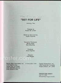 7a301 GIFT OF LOVE revised production draft TV script April 12, 1994, working title Set For Life!