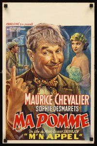 7b527 JUST ME Belgian '50 Marc-Gilbert Sauvajon's Ma pomme starring Maurice Chevalier!