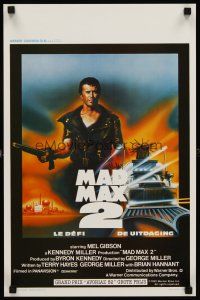 7b544 MAD MAX 2: THE ROAD WARRIOR Belgian '81 art of Mel Gibson returning as Mad Max!