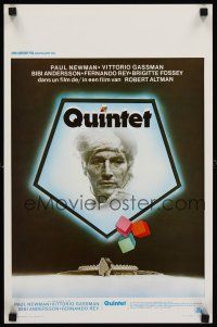 7b581 QUINTET Belgian '79 Paul Newman against the world, Robert Altman directed sci-fi!