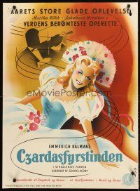 7b311 CSARDAS PRINCESS Danish '52 Die Csardasfurstin, art of pretty Marika Rokk!