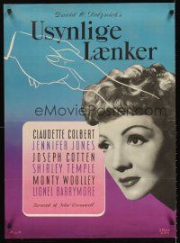 7b350 SINCE YOU WENT AWAY Danish '51 Claudette Colbert, Jennifer Jones, Shirley Temple, Barrymore!