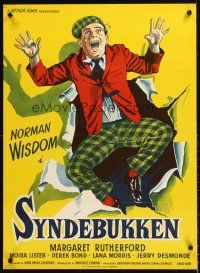 7b361 TROUBLE IN STORE Danish '54 Margaret Rutherford, Norman Wisdom, clown prince of the screen!