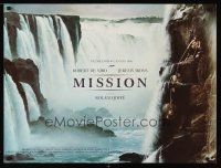 7b663 MISSION French 23x32 '86 Robert De Niro, Jeremy Irons, cool waterfall artwork!
