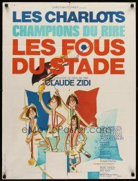 7b678 STADIUM NUTS French 23x32 '72 Zidi's Les Fous Du Stade, Hurel art of wacky athletes!