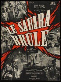 7b674 SAHARA ON FIRE French '61 Michel Gast, Jean Servais, cool action images of cast!