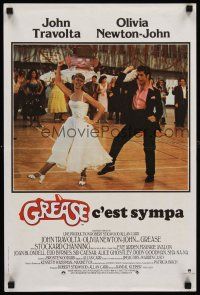 7b747 GREASE French 15x21 '78 John Travolta & Olivia Newton-John dancing in classic musical!