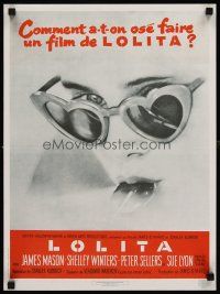7b768 LOLITA commercial French 15x21 1985 Kubrick, sexy Sue Lyon w/heart sunglasses & lollipop!
