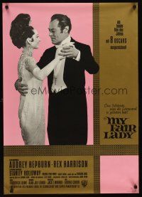 7b433 MY FAIR LADY German '64 different image of Audrey Hepburn & Rex Harrison!