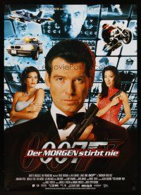 7b454 TOMORROW NEVER DIES German '97 Pierce Brosnan as James Bond, Michelle Yeoh, Teri Hatcher!