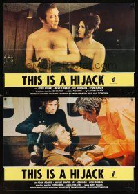 7b103 THIS IS A HIJACK 9 Italian photobustas '73 Adam Roarke in thrill story of terror in the sky!