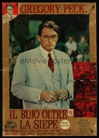 7b104 TO KILL A MOCKINGBIRD Italian photobusta '62 Gregory Peck, from Harper Lee's classic novel!