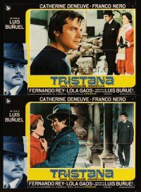 7b106 TRISTANA 9 Italian photobustas '70 Luis Bunuel, Catherine Deneuve & Franco Nero!