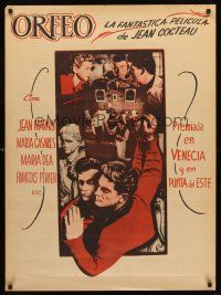 7b022 ORPHEUS Mexican poster '49 Jean Cocteau's Orphee, Jean Marais!