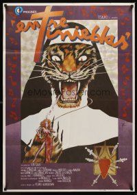 7b197 DARK HABITS Spanish '83 Pedro Almodovar's Entre Tinieblas, wild tiger nun art by Zulueta!