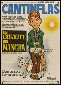 7b240 UN QUIJOTE SIN MANCHA Spanish '70 Miguel M. Delgado, Jano art of Cantinflas!