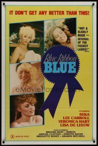 7c062 BLUE RIBBON BLUE 1sh '85 Seka, Annette Haven, x-rated doesn't get any better than this!