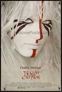 7c097 CLAN OF THE CAVE BEAR 1sh '86 fantastic image of Daryl Hannah in cool tribal make up!