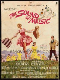 7c583 SOUND OF MUSIC 1sh '65 classic artwork of Julie Andrews & top cast by Howard Terpning!