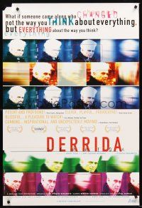 7c146 DERRIDA 1sh '02 Kirby Dick, French philosopher Jacques Derrida