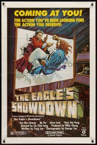 7c165 EAGLE'S SHOWDOWN 1sh '70s cool art, the action you've been looking for that you deserve!