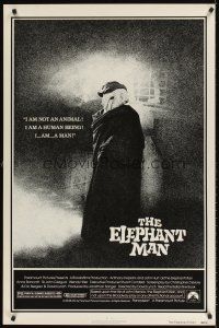 7c169 ELEPHANT MAN 1sh '80 John Hurt is not an animal, David Lynch, Anthony Hopkins!