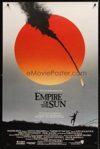 7c172 EMPIRE OF THE SUN advance 1sh '87 Stephen Spielberg, John Malkovich, first Christian Bale!