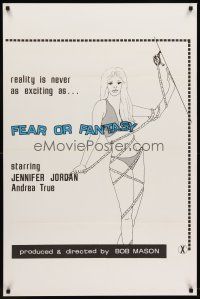7c201 FEAR OR FANTASY 1sh '70 Jennifer Jordan & Andrea True, sexual fetishes!