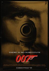 7c231 GOLDENEYE advance DS 1sh '95 Pierce Brosnan as secret agent James Bond 007!