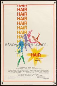7c246 HAIR 1sh '79 Milos Forman, Treat Williams, musical, let the sun shine in!