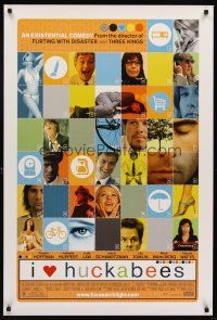 7c279 I HEART HUCKABEES DS 1sh '04 Dustin Hoffman, Isabelle Huppert, Jude Law, Naomi Watts!