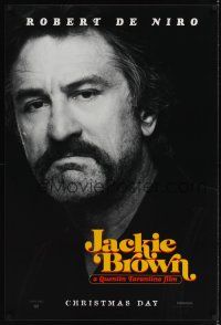 7c314 JACKIE BROWN teaser 1sh '97 Quentin Tarantino, cool close-up of Robert De Niro!
