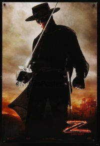 7c349 LEGEND OF ZORRO teaser DS 1sh '05 great image of Antonio Banderas in the title role!