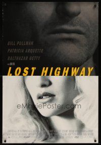 7c373 LOST HIGHWAY 1sh '97 directed by David Lynch, Bill Pullman, pretty Patricia Arquette!