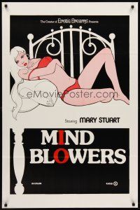 7c417 MIND BLOWERS 1sh '77 cool pop sexploitation art, Mary Stuart, rated x!
