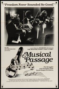 7c431 MUSICAL PASSAGE 1sh '84 Jim Brown directed documentary, Soviet Emigre Orchestra!
