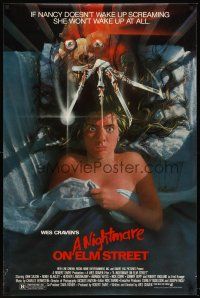 7c444 NIGHTMARE ON ELM STREET 1sh '84 Wes Craven classic, awesome Matthew horror art!