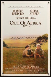 7c464 OUT OF AFRICA 1sh '85 Robert Redford & Meryl Streep, directed by Sydney Pollack!