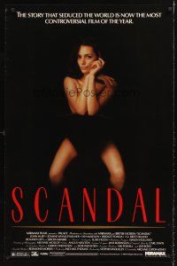 7c551 SCANDAL 1sh '89 super sexy naked Joanne Whalley-Kilmer in the most controversial film!