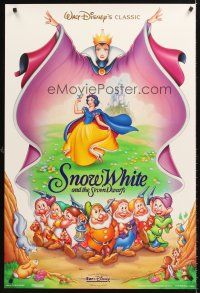 7c580 SNOW WHITE & THE SEVEN DWARFS int'l 1sh R93 Walt Disney animated cartoon fantasy classic!