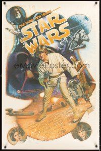7c602 STAR WARS THE FIRST TEN YEARS heavy stock signed & numbered 2092/3000 1sh '87 by Drew Struzan!
