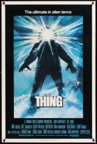 7c640 THING 1sh '82 John Carpenter, cool sci-fi horror art, the ultimate in alien terror!