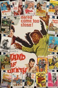 7d004 LOT OF 24 FOLDED ONE-SHEETS '53 - '67 Hand of Death, These Are the Damned & many more!