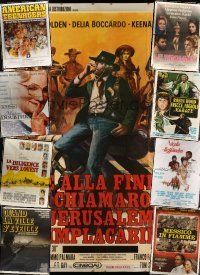 7d011 LOT OF 10 FOLDED FRENCH & ITALIAN POSTERS '66 - '93 romance, crime, spaghetti westerns!
