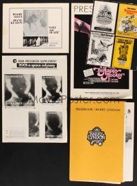 7d035 LOT OF 45 CUT & UNCUT PRESSBOOKS '70 - '76 Happy Hooker, Barry Lyndon, Disney + many more!
